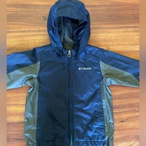 Columbia Toddler Rain Jacket 18-24M Navy and gray. VGUC